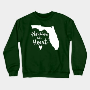 Floridian At Heart: Florida State Pride Calligraphy Crewneck Sweatshirt